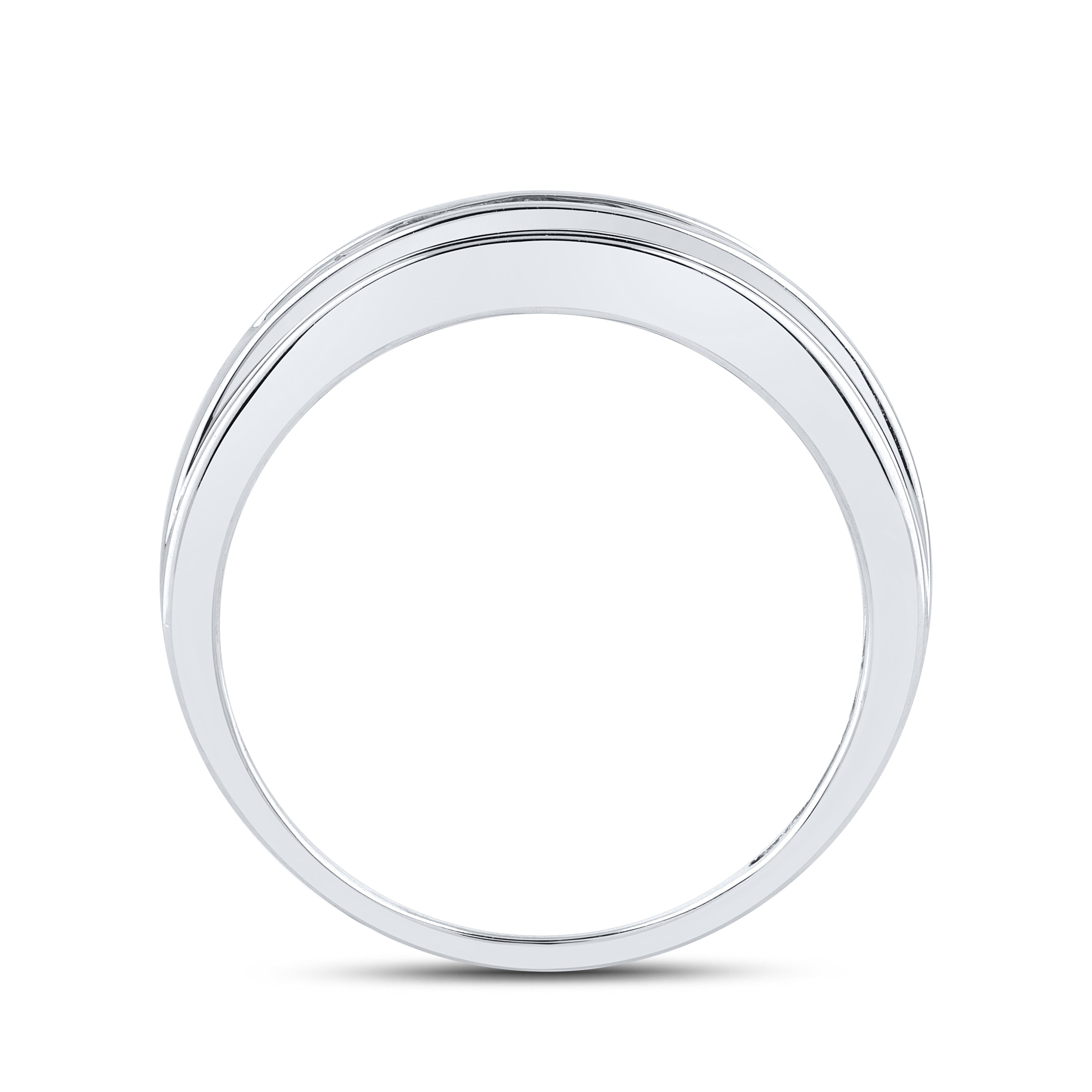 10KT WHITE GOLD 0.12 CTW MEN’S DIAMOND RING