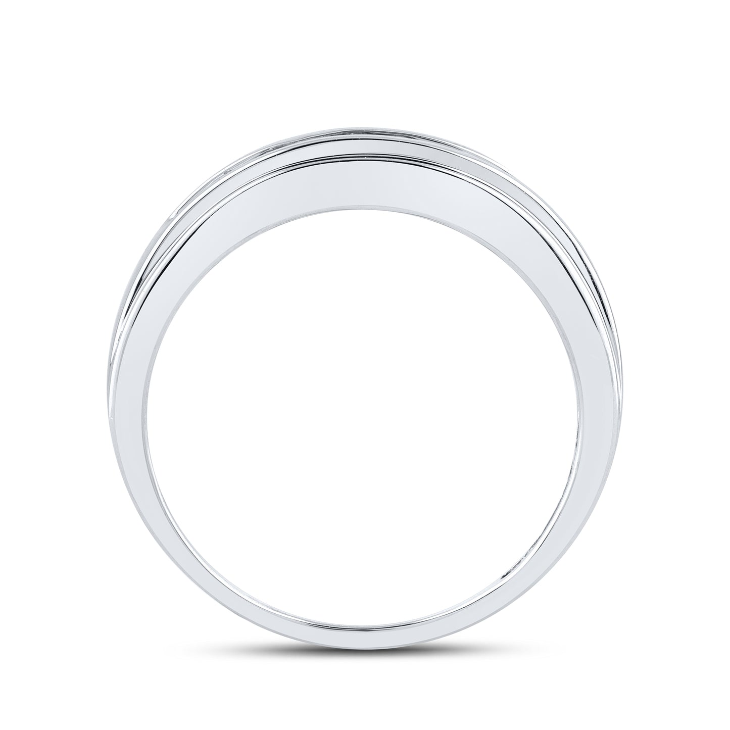 10KT WHITE GOLD 0.12 CTW MEN’S DIAMOND RING
