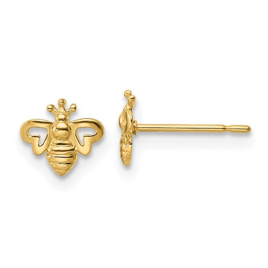 14kt Yellow Gold Madi K Bumble Bee Post Earrings