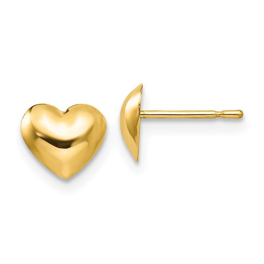 14kt Yellow Gold Madi K Children's Heart Post Earrings