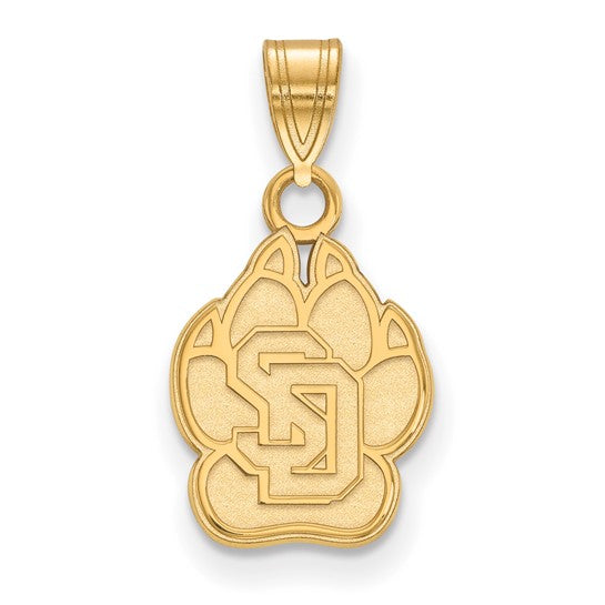 10kt Yellow Gold LogoArt University of South Dakota Small Pendant