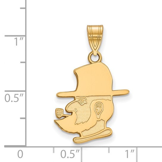 14kt Yellow Gold LogoArt Appalachian State University Mountaineer Large Pendant