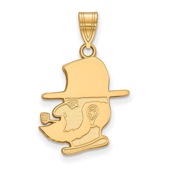 14kt Yellow Gold LogoArt Appalachian State University Mountaineer Large Pendant