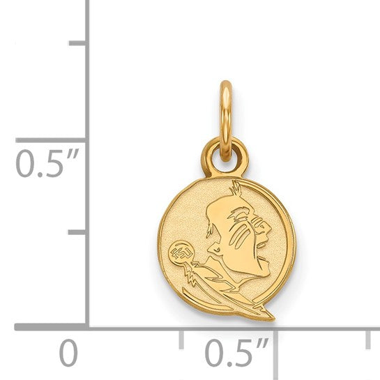 14kt Yellow Gold Logo Art Florida State University Seminole Extra Small Pendant