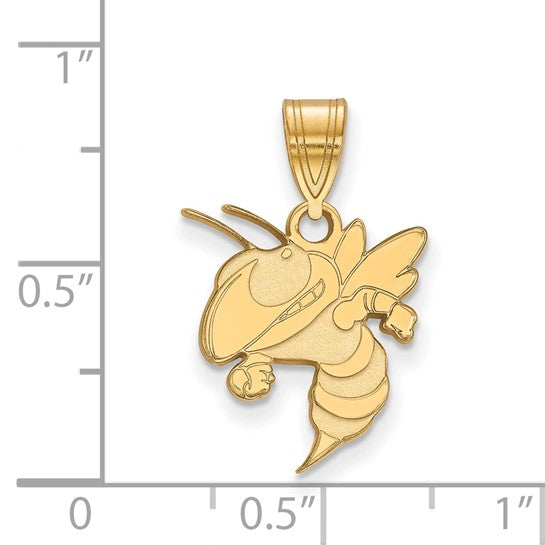 14kt Yellow Gold LogoArt Georgia Institute of Technology Yellow Jacket Medium Pendant