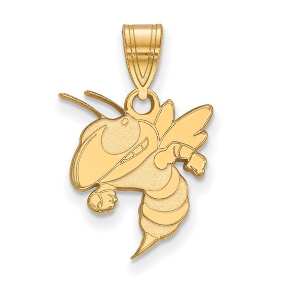 14kt Yellow Gold LogoArt Georgia Institute of Technology Yellow Jacket Medium Pendant