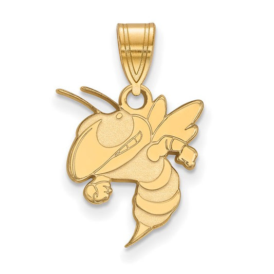 14kt Yellow Gold LogoArt Georgia Institute of Technology Yellow Jacket Medium Pendant