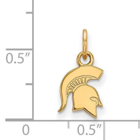 14kt Yellow Gold LogoArt Michigan State University Spartan Extra Small Pendant