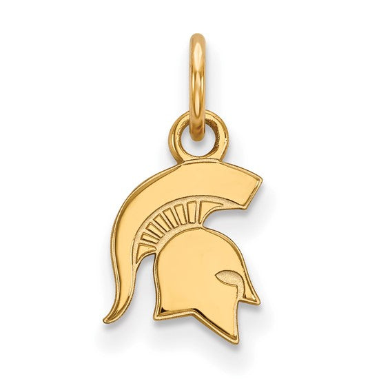 14kt Yellow Gold LogoArt Michigan State University Spartan Extra Small Pendant
