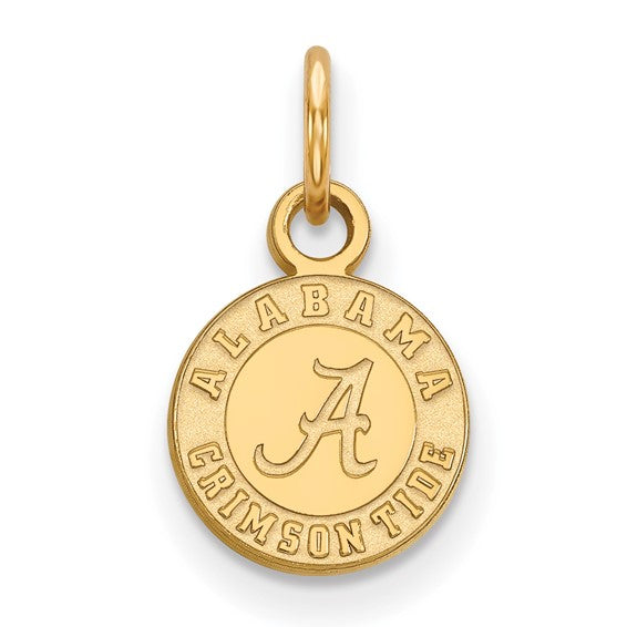 14kt Yellow Gold LogoArt University of Alabama Crimson Tide Extra Small Disc Pendant