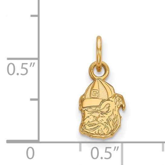 14kt Yellow Gold LogoArt University of Georgia Bulldog Extra Small Pendant