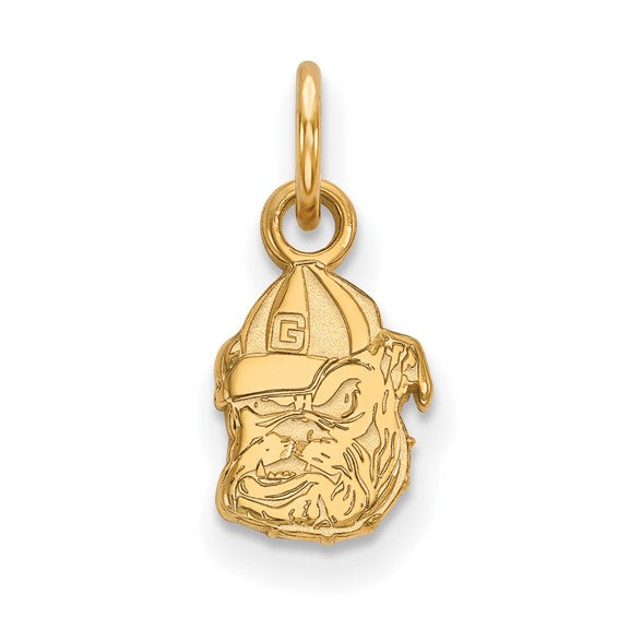 14kt Yellow Gold LogoArt University of Georgia Bulldog Extra Small Pendant