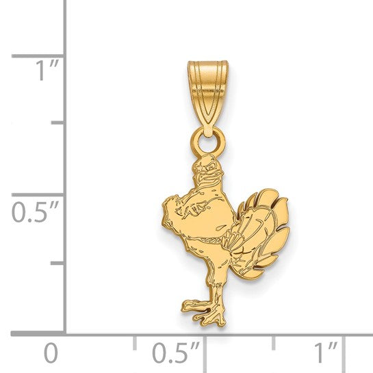 14kt Yellow Gold LogoArt Virginia Tech HokieBird Medium Pendant