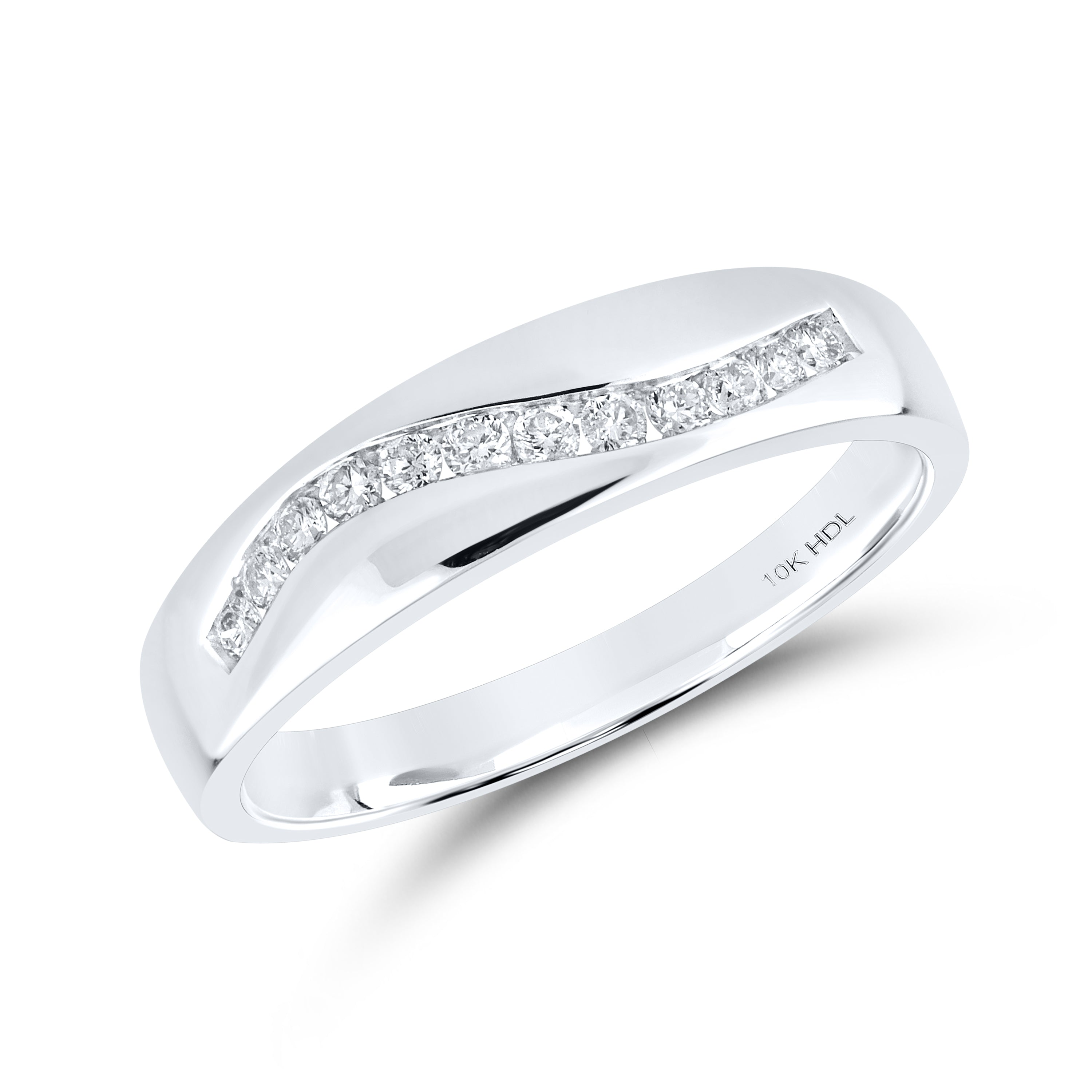 10kt White Gold 0.26 CTW Ladies Natural Diamond band