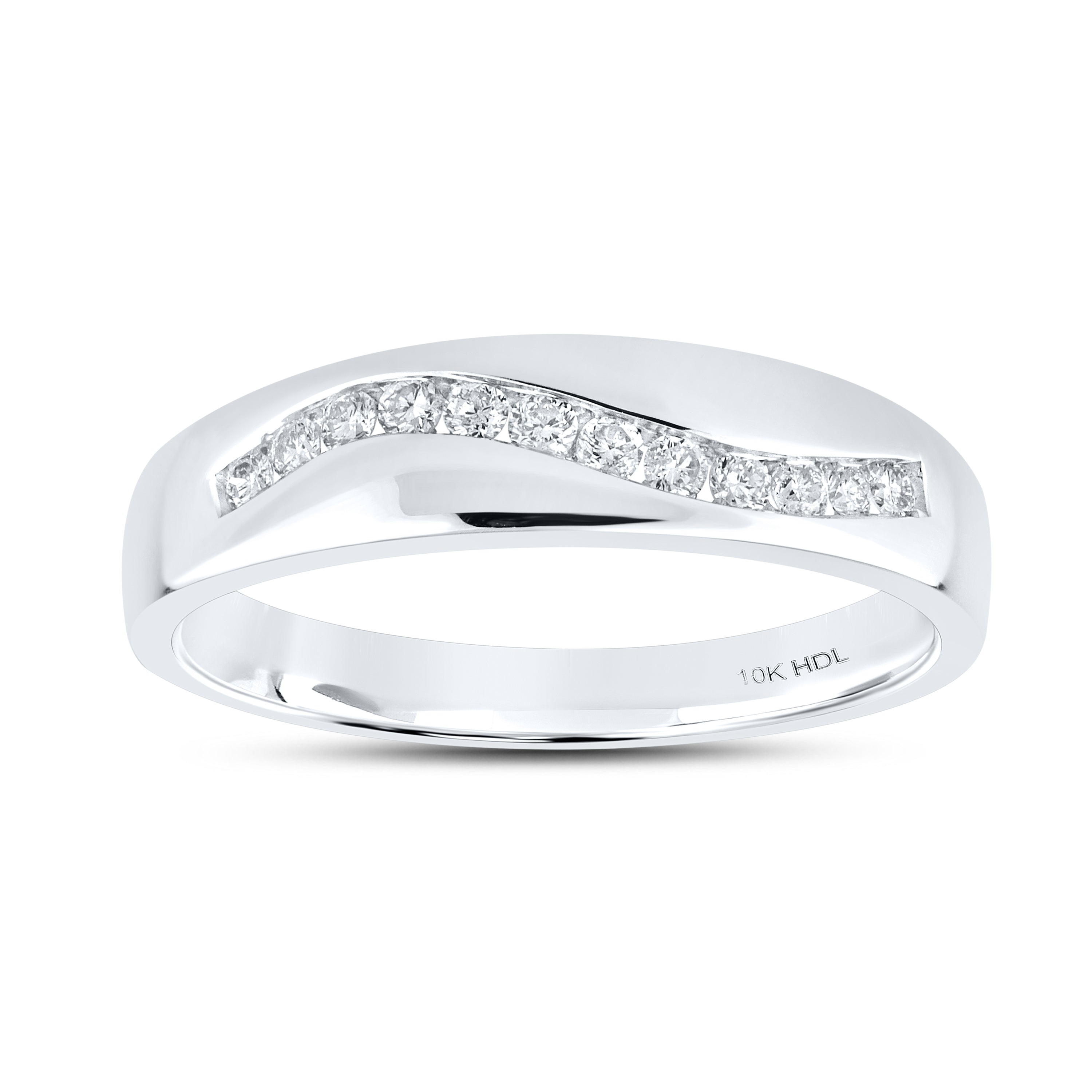 10kt White Gold 0.26 CTW Ladies Natural Diamond band