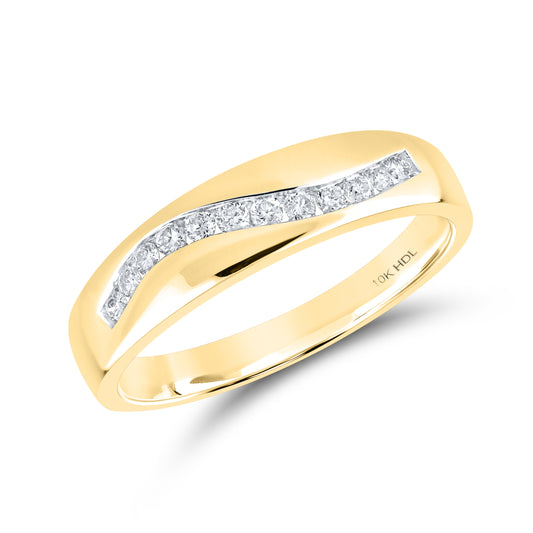 10kt Yellow Gold 0.26 CTW Ladies Natural Diamond band