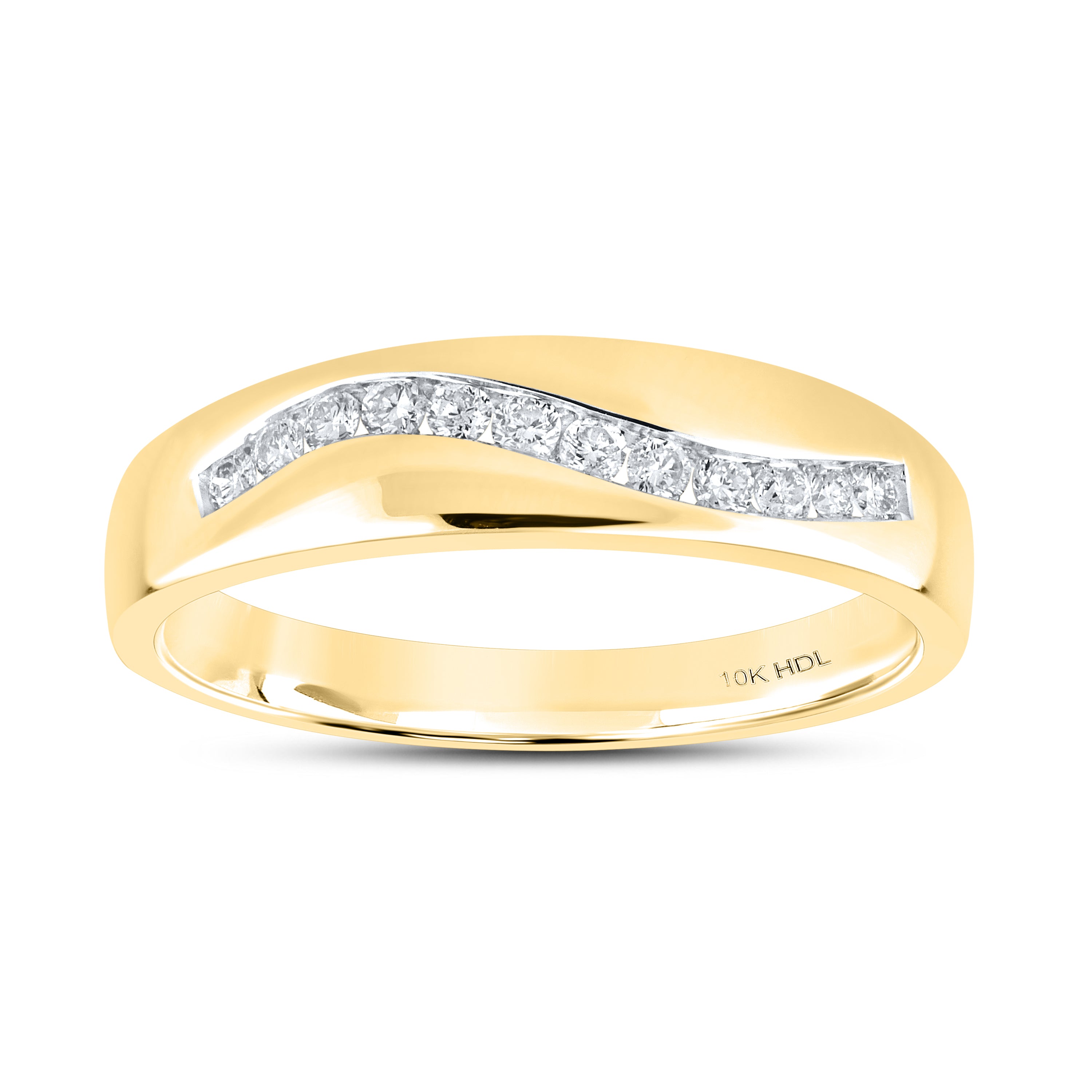 10kt Yellow Gold 0.26 CTW Ladies Natural Diamond band