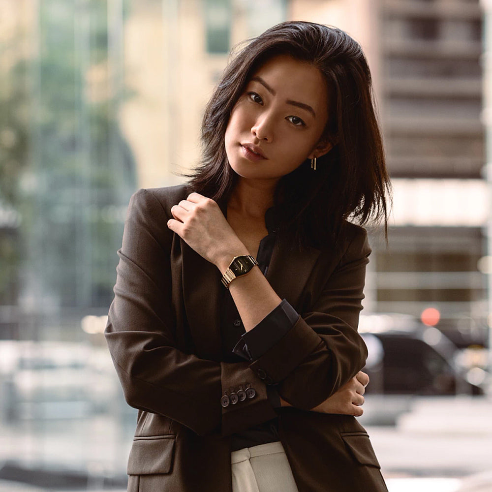 Bulova Futuro Women's Gold Tone Stainless Steel Bracelet Watch - 97L164