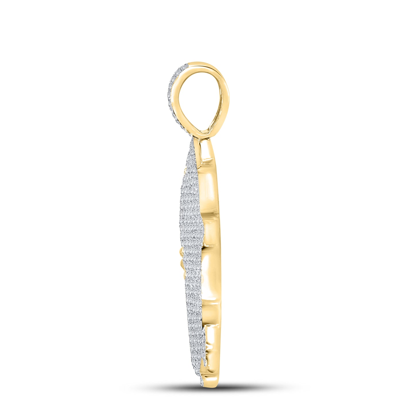 10KT YELLOW GOLD NATURAL DIAMOND 2.23 CTW DOLPHIN CHARM