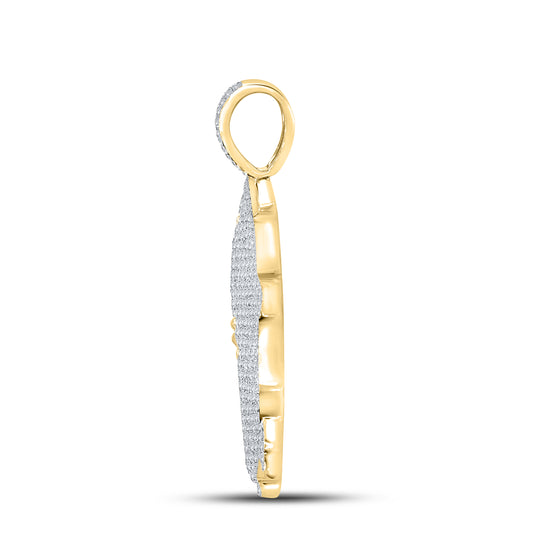 10KT YELLOW GOLD NATURAL DIAMOND 2.23 CTW DOLPHIN CHARM