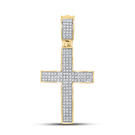 10K Yellow Gold Diamond Cross 0.34 CTW