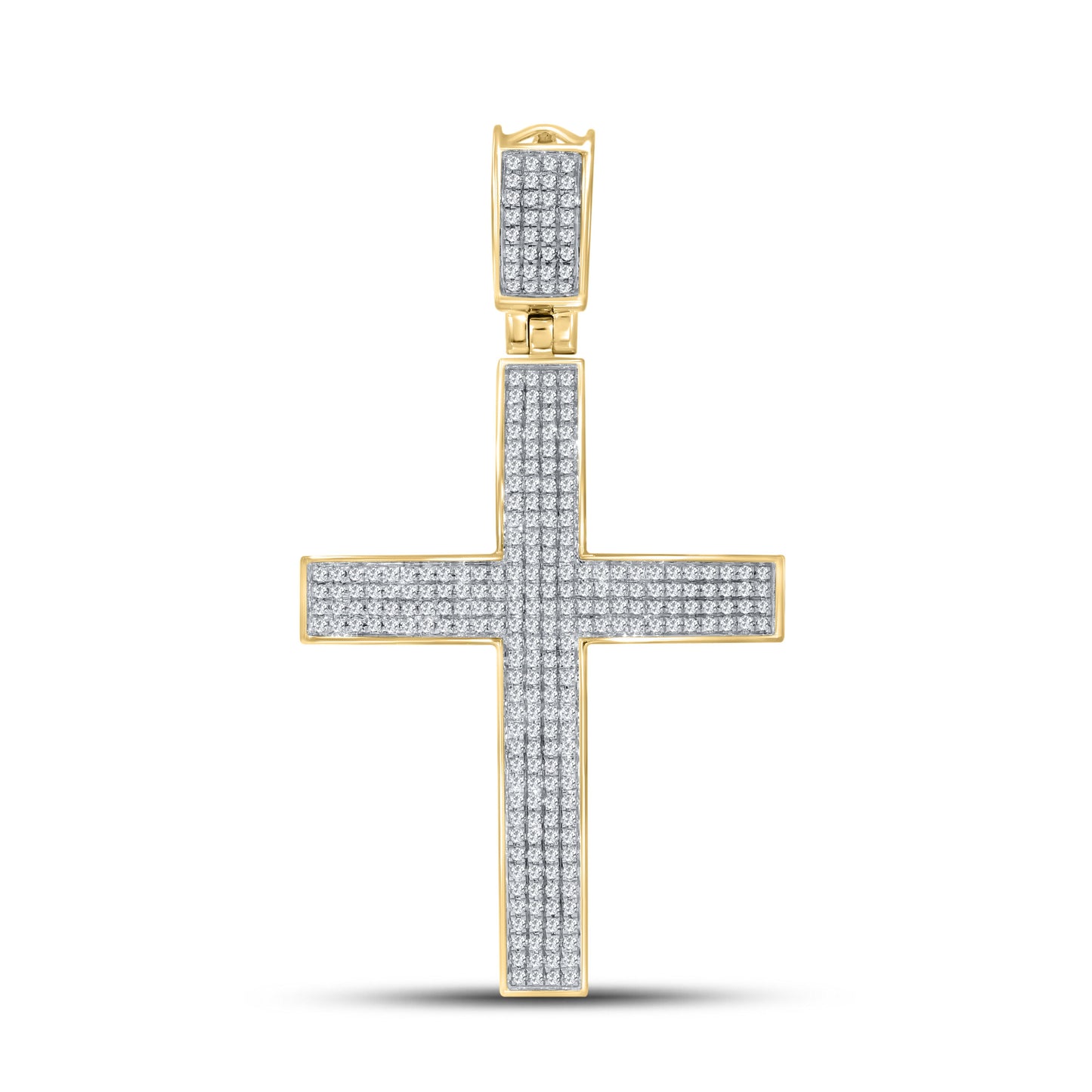 10K Yellow Gold Diamond Cross 0.79 ctw