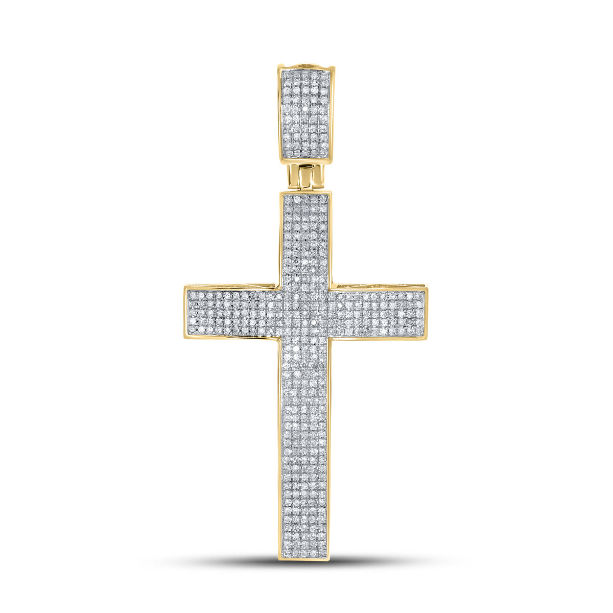 10k Yellow gold 1.00 ctw Diamond Cross Charm