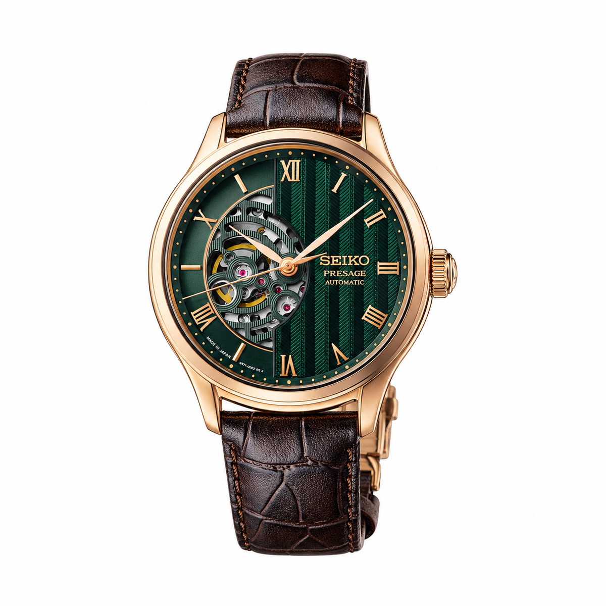 Seiko Presage Japanese Garden HCB007 Men's Green Open Heart Automatic Watch