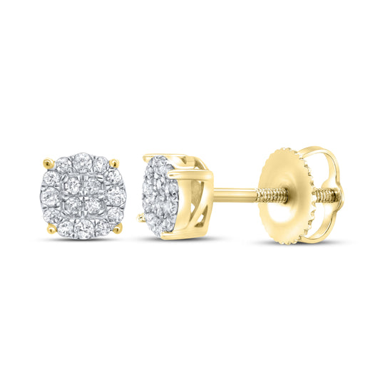 10K YELLOW GOLD 0.15 CTW DIAMOND EARRINGS