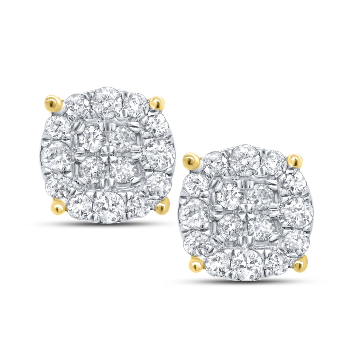 10K YELLOW GOLD 0.15 CTW DIAMOND EARRINGS