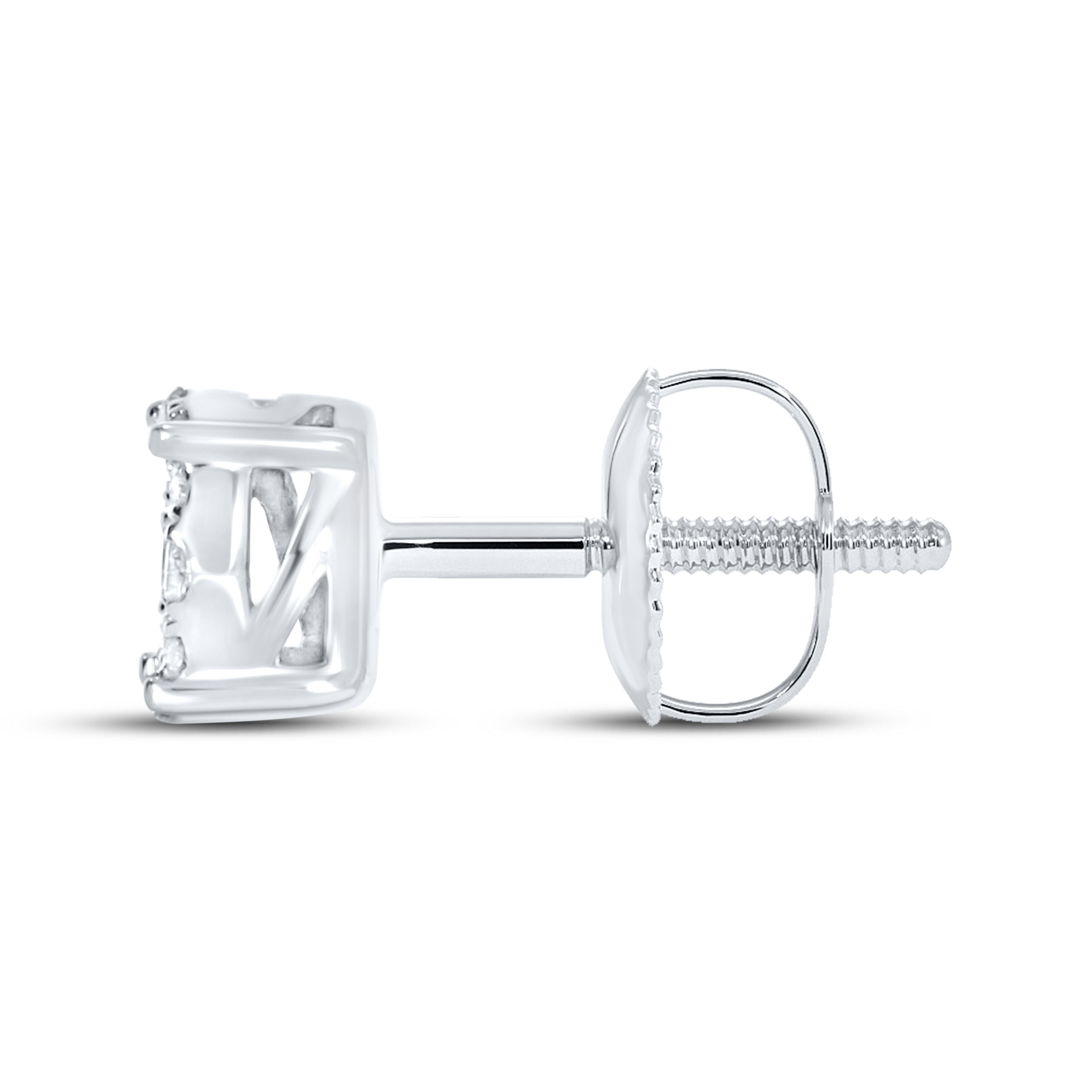 10k White gold 0.15 ctw diamond earrings