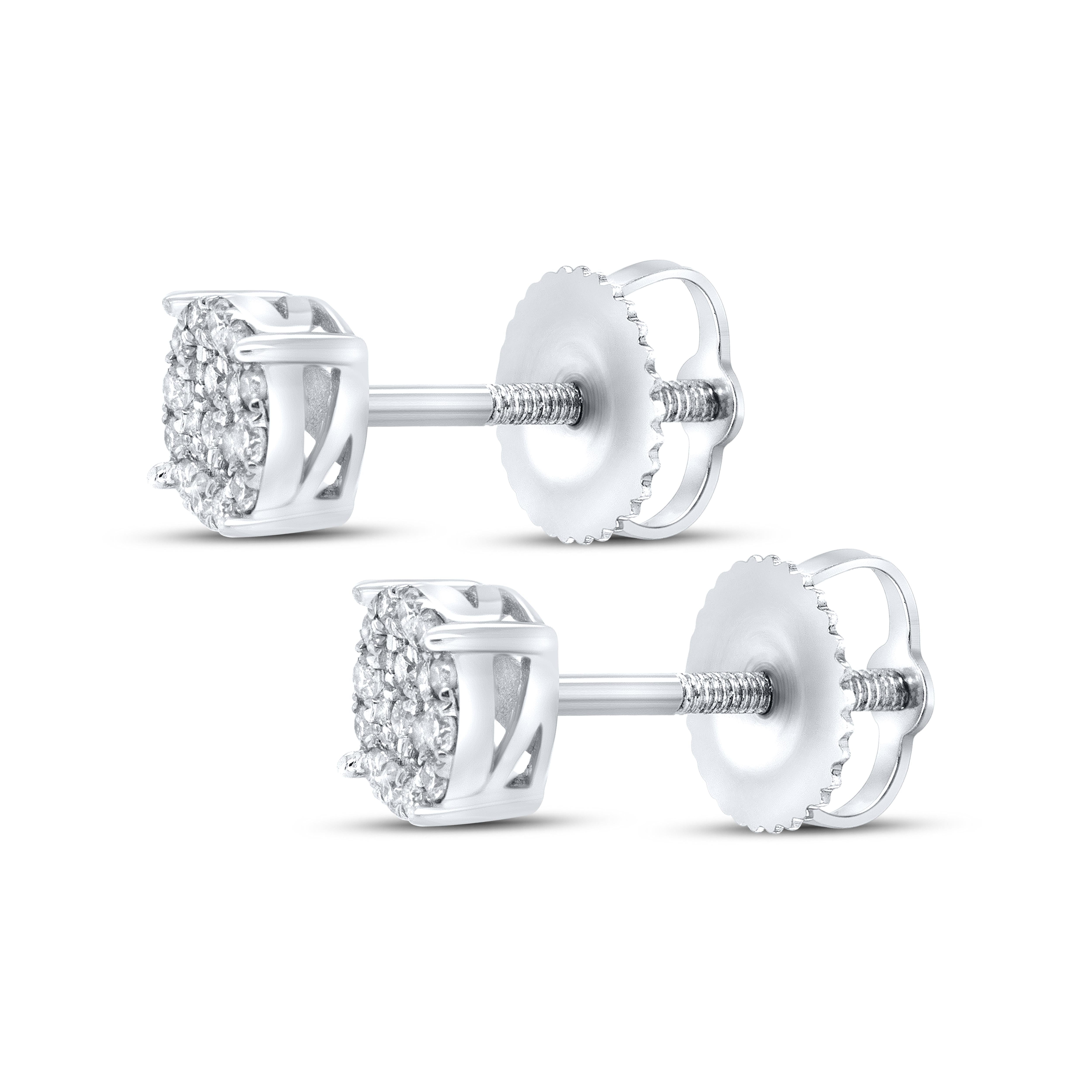10k White gold 0.15 ctw diamond earrings