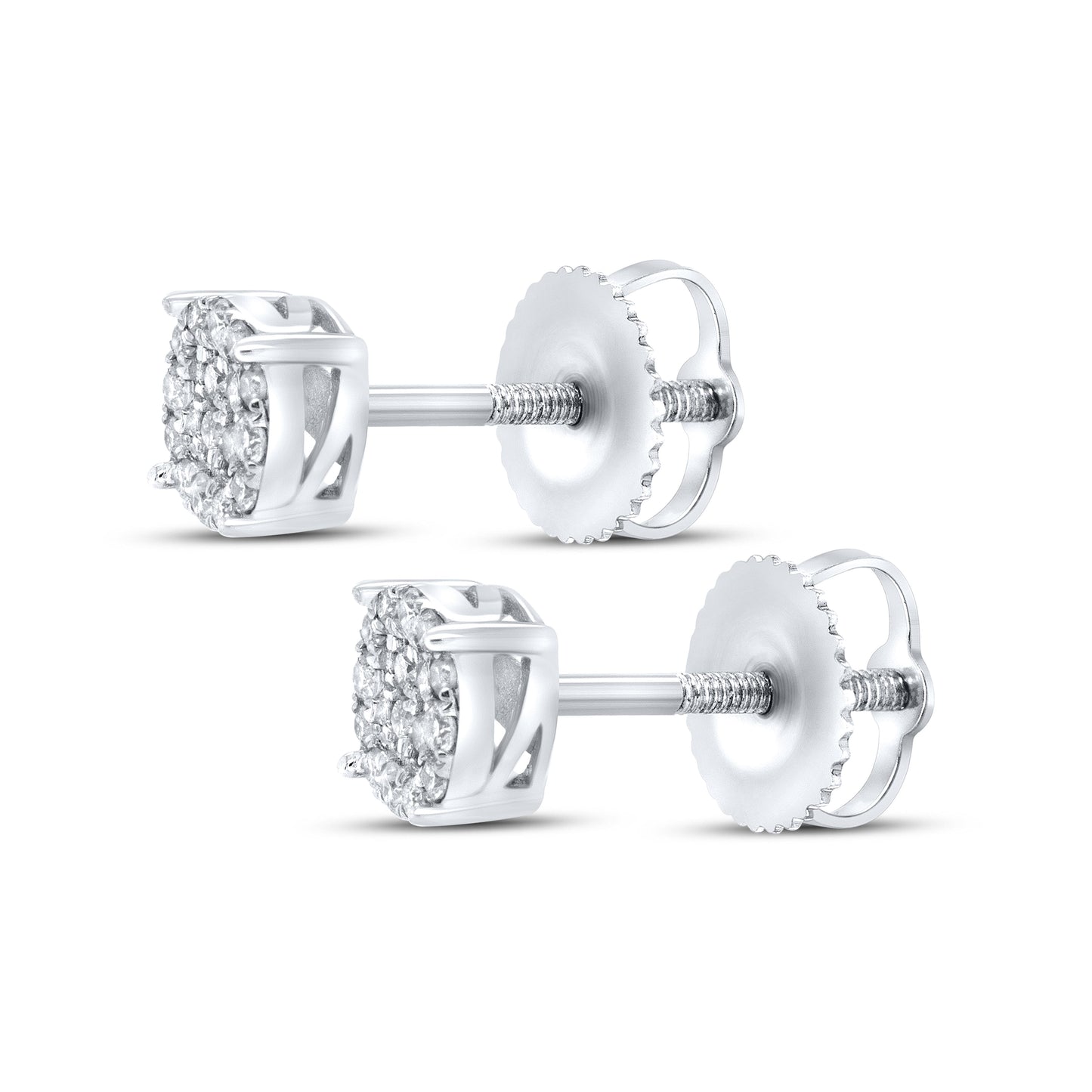 10k White gold 0.15 ctw diamond earrings