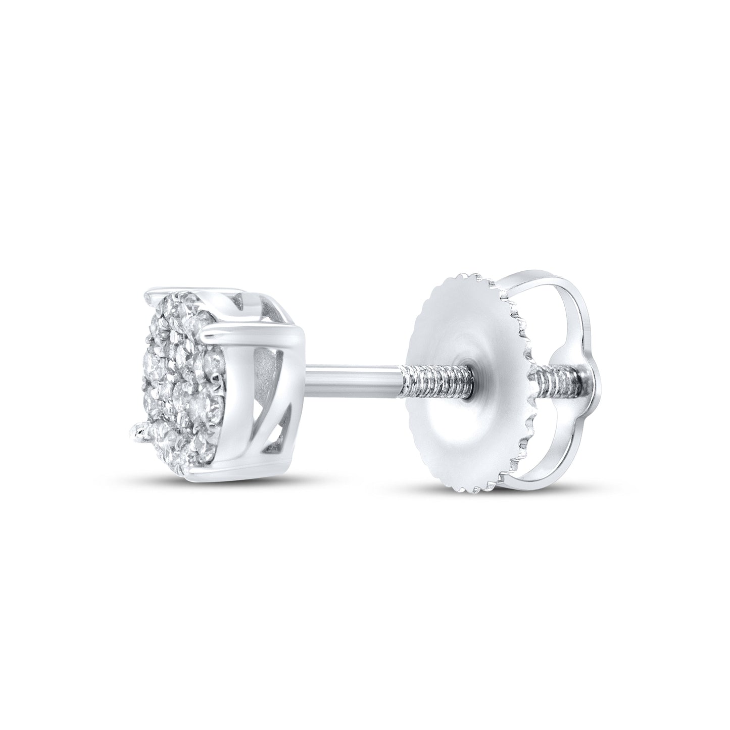 10k White gold 0.15 ctw diamond earrings