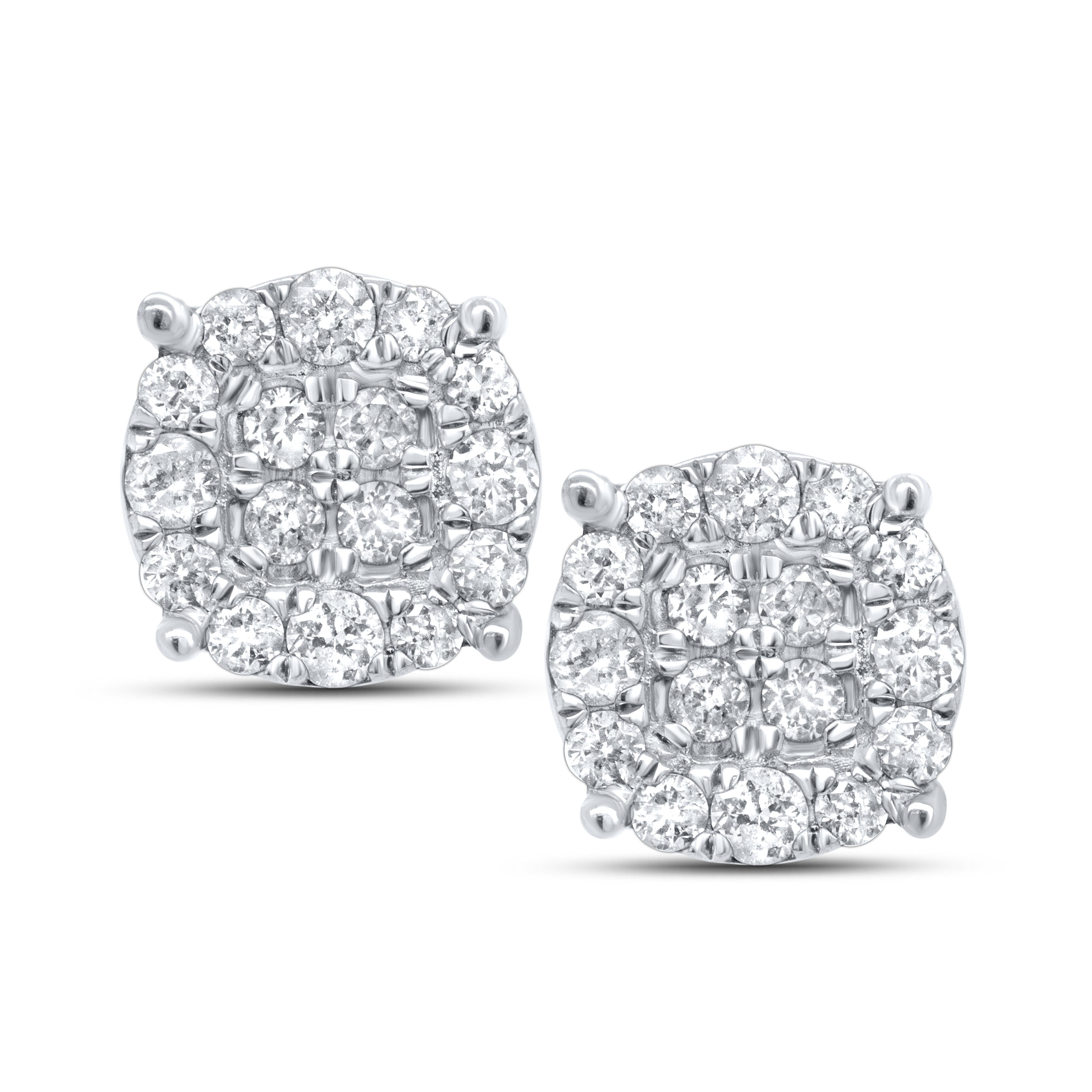 10k White gold 0.15 ctw diamond earrings