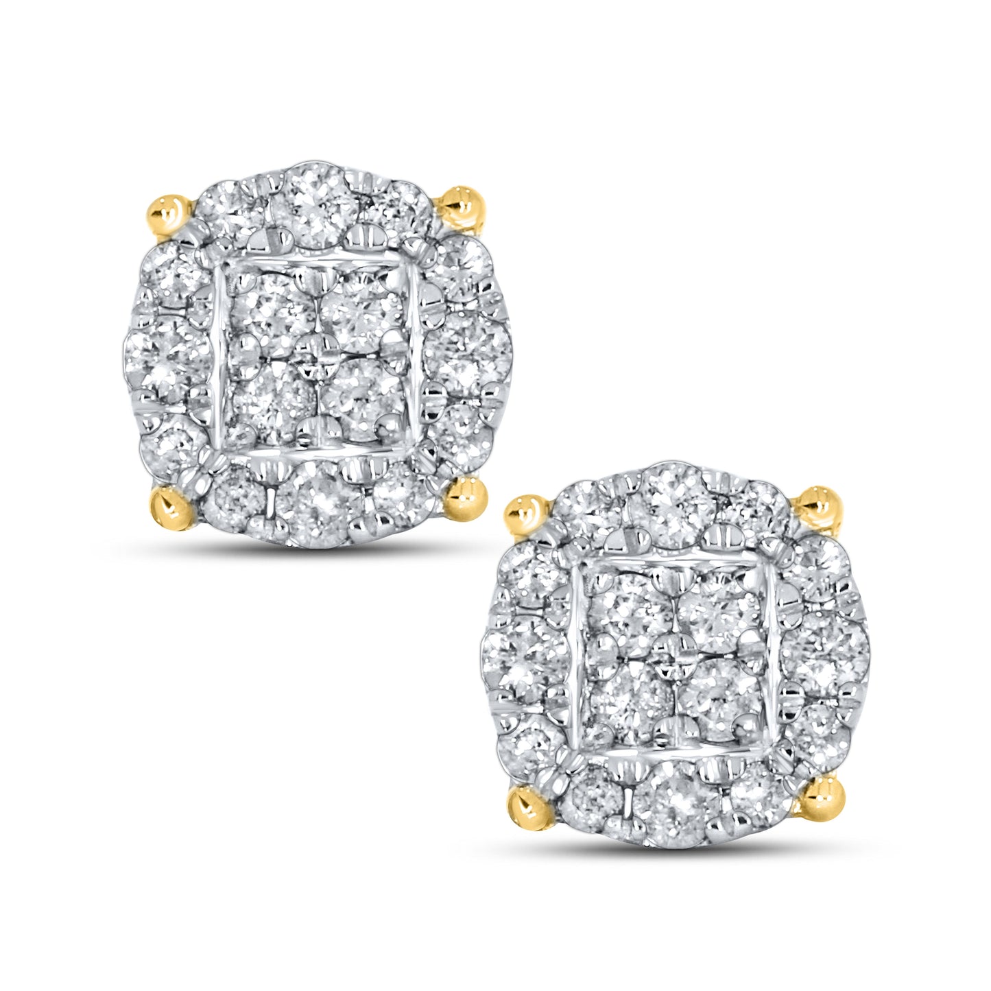 10K Yellow Gold Diamond Earrings 0.26 CTW