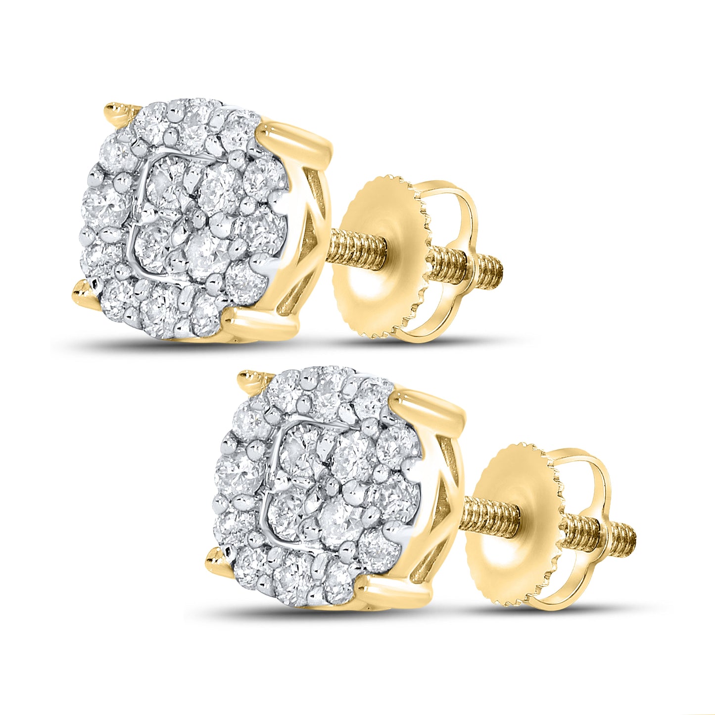 10K YELLOW GOLD 0.38 CTW DIAMOND EARRINGS