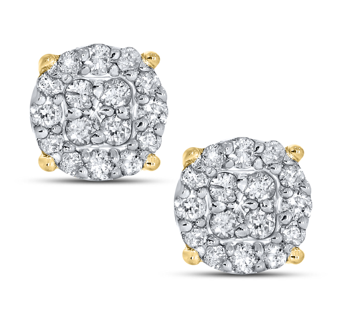 10K YELLOW GOLD 0.38 CTW DIAMOND EARRINGS