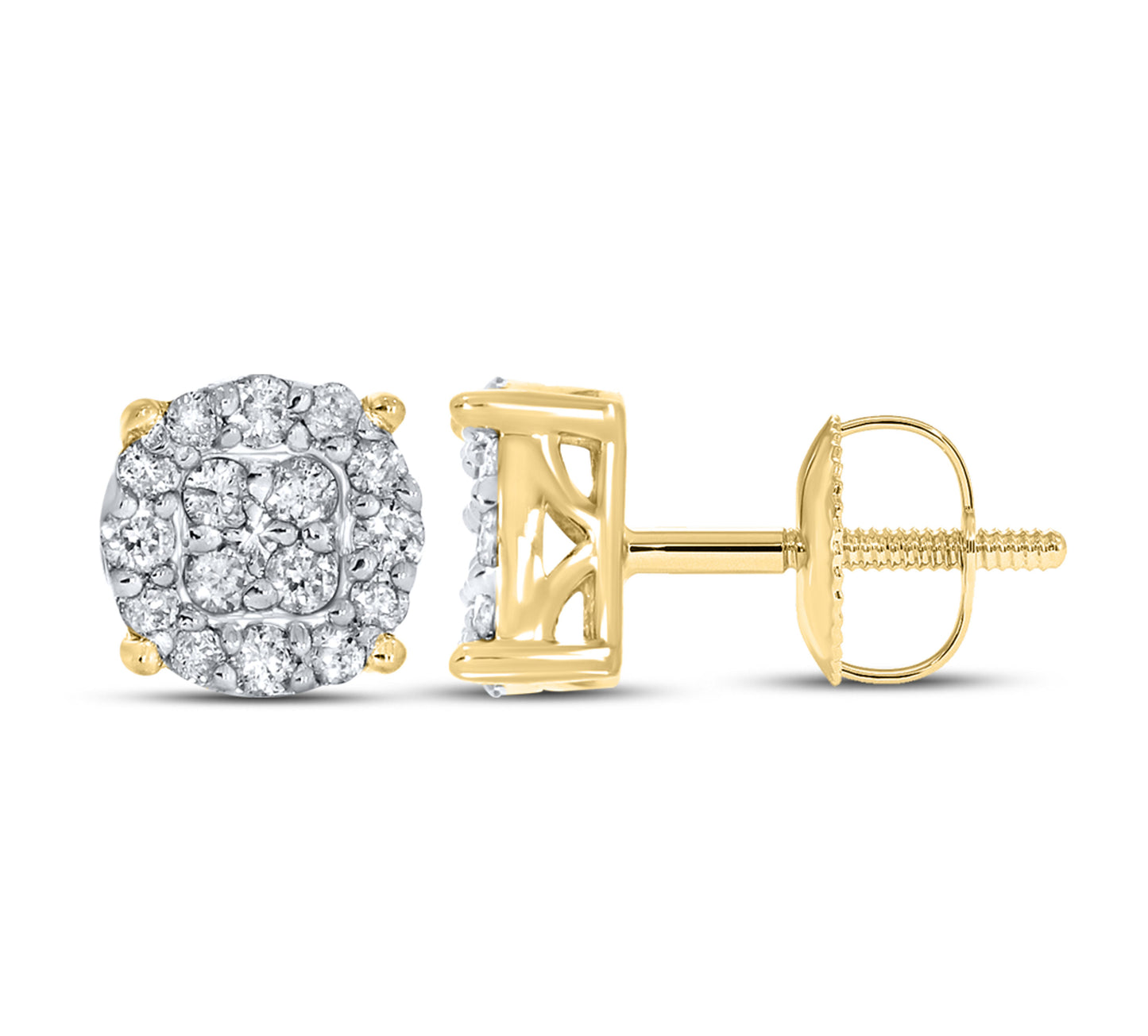 10K YELLOW GOLD 0.38 CTW DIAMOND EARRINGS