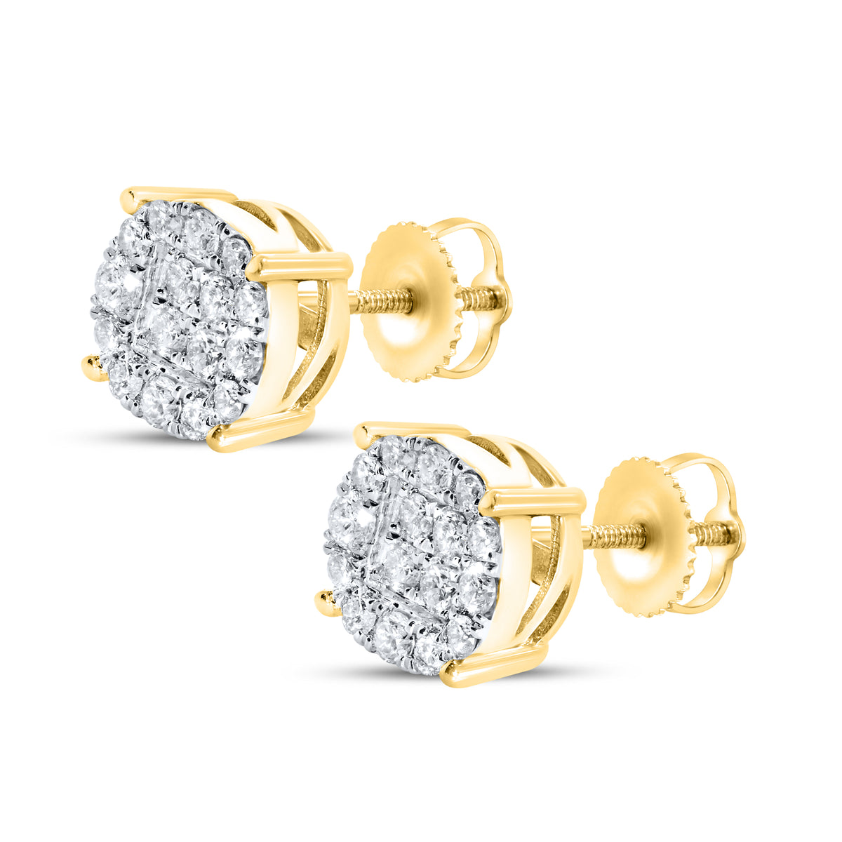 10KT YELLOW GOLD 0.53 CTW NATURAL DIAMOND EARRINGS