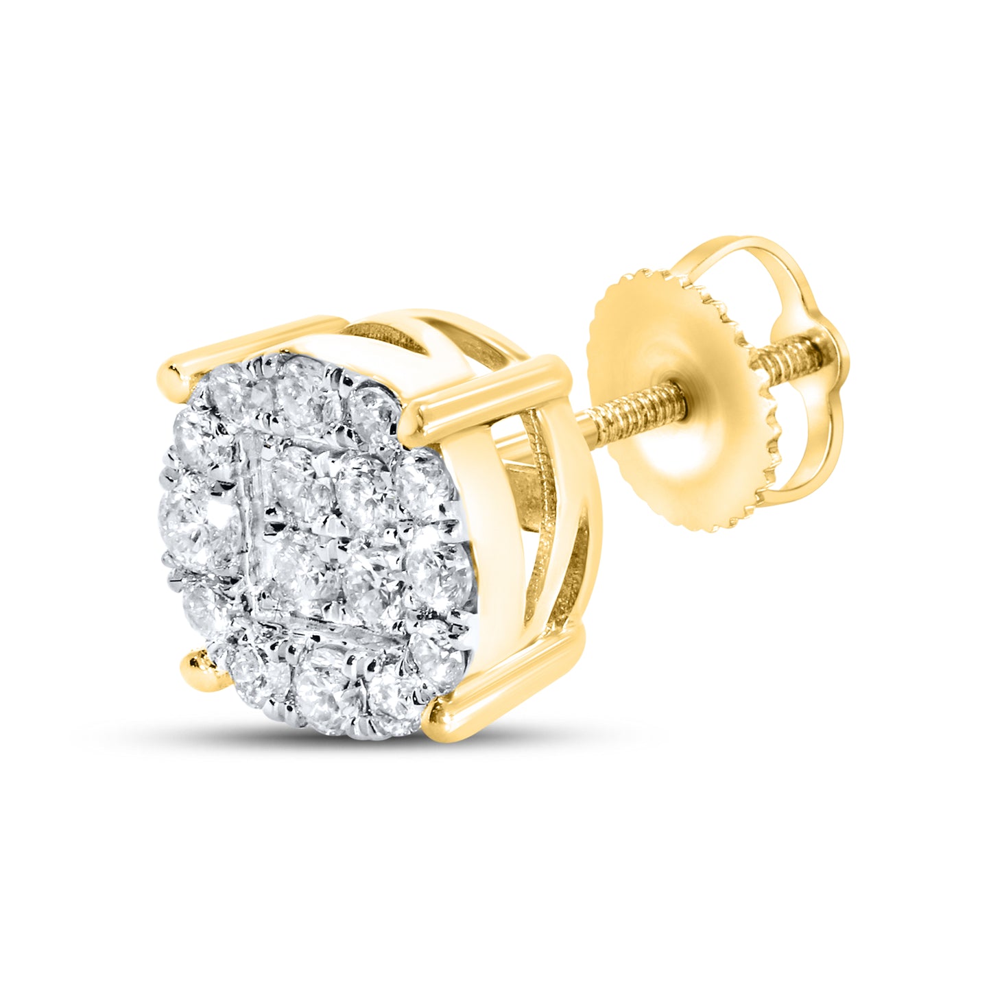 10KT YELLOW GOLD 0.53 CTW NATURAL DIAMOND EARRINGS