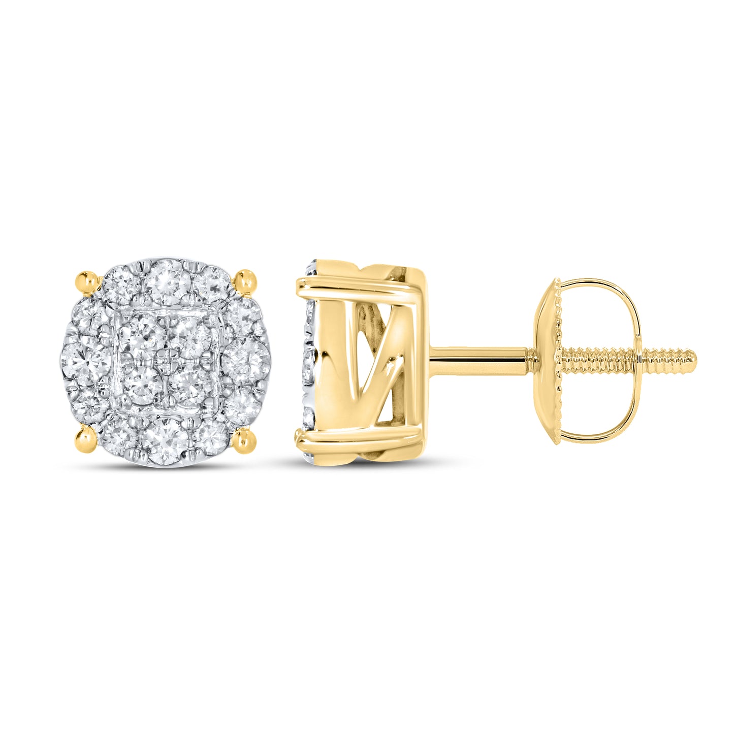 10KT YELLOW GOLD 0.53 CTW NATURAL DIAMOND EARRINGS