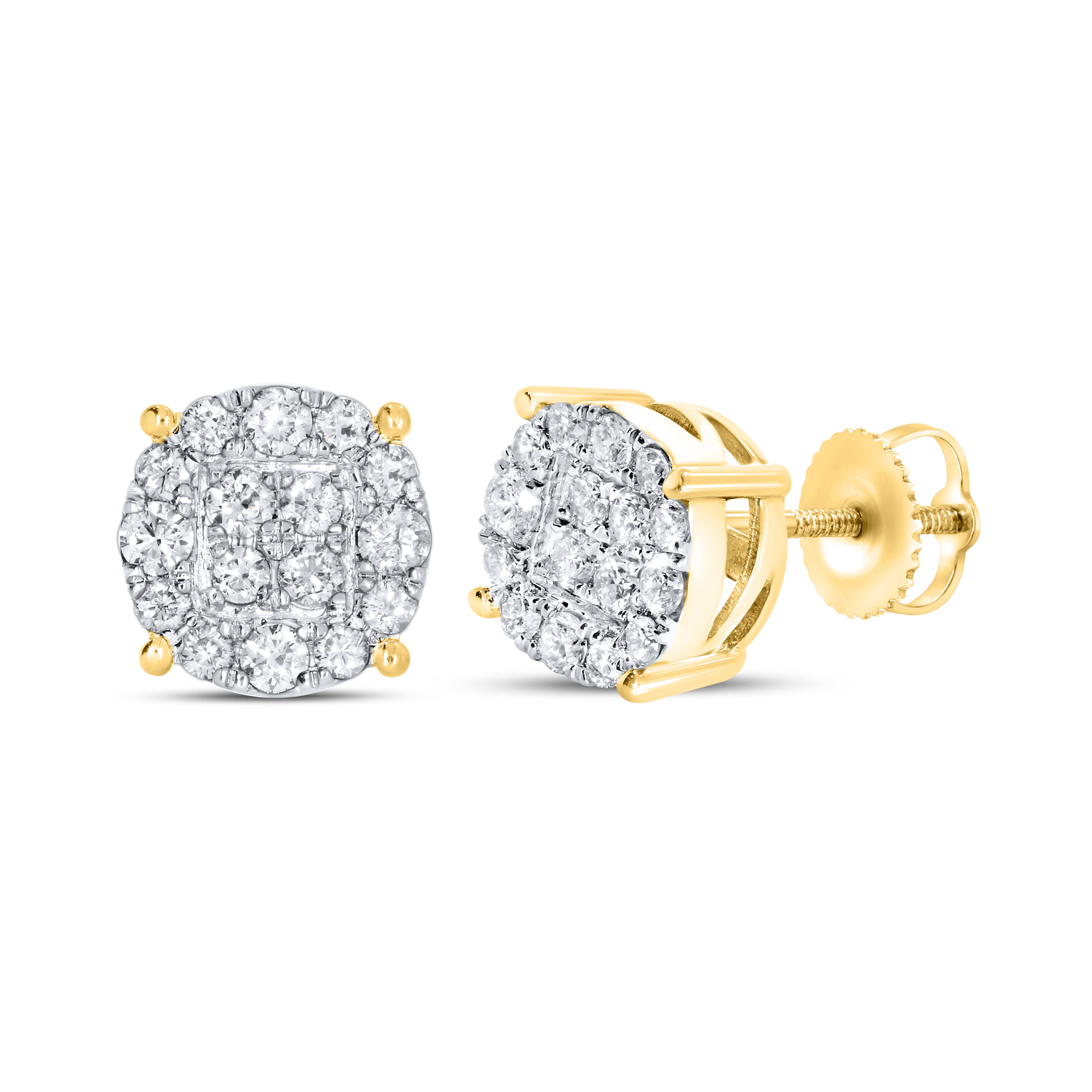 10KT YELLOW GOLD 0.53 CTW NATURAL DIAMOND EARRINGS
