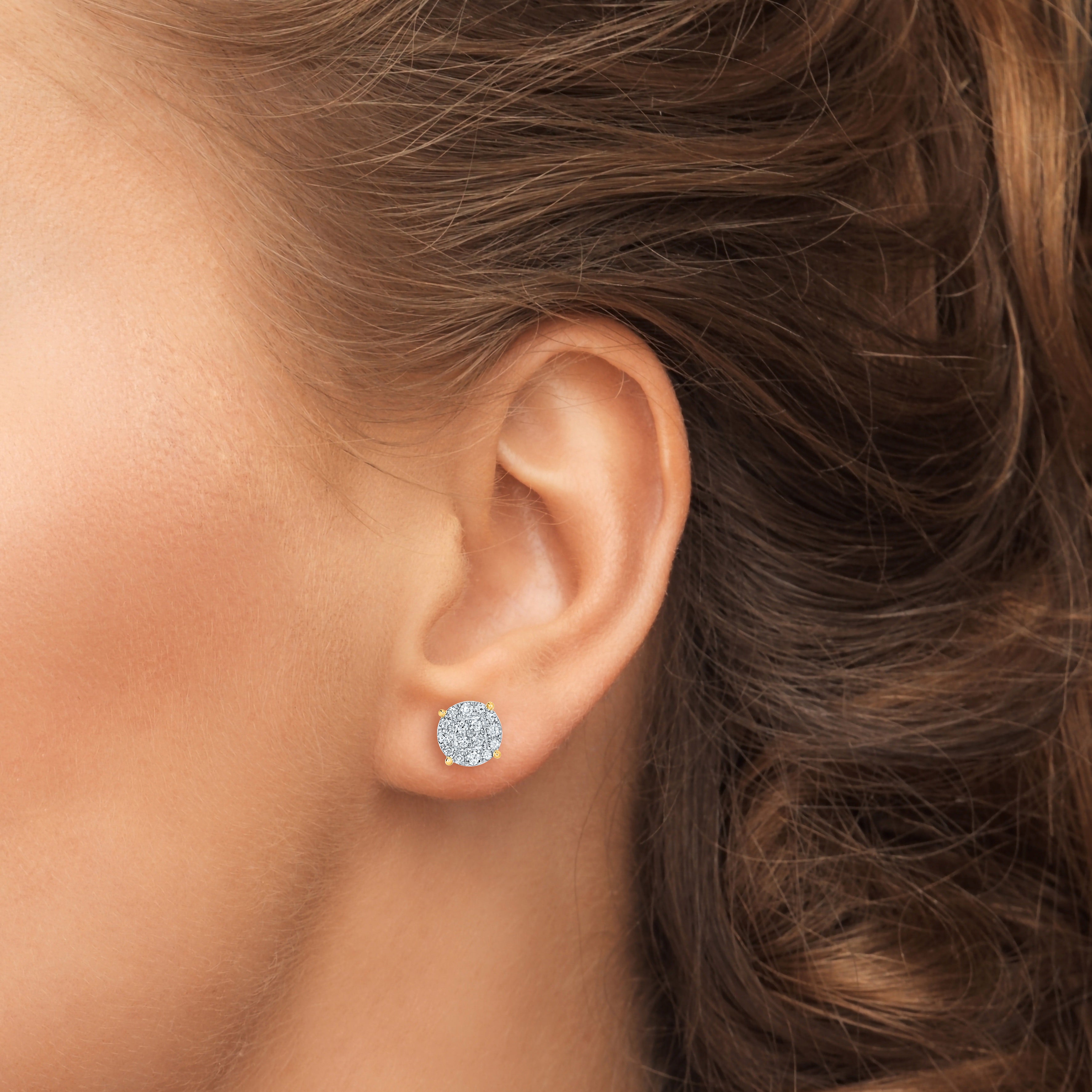 10KT YELLOW GOLD 0.53 DIAMOND EARRINGS