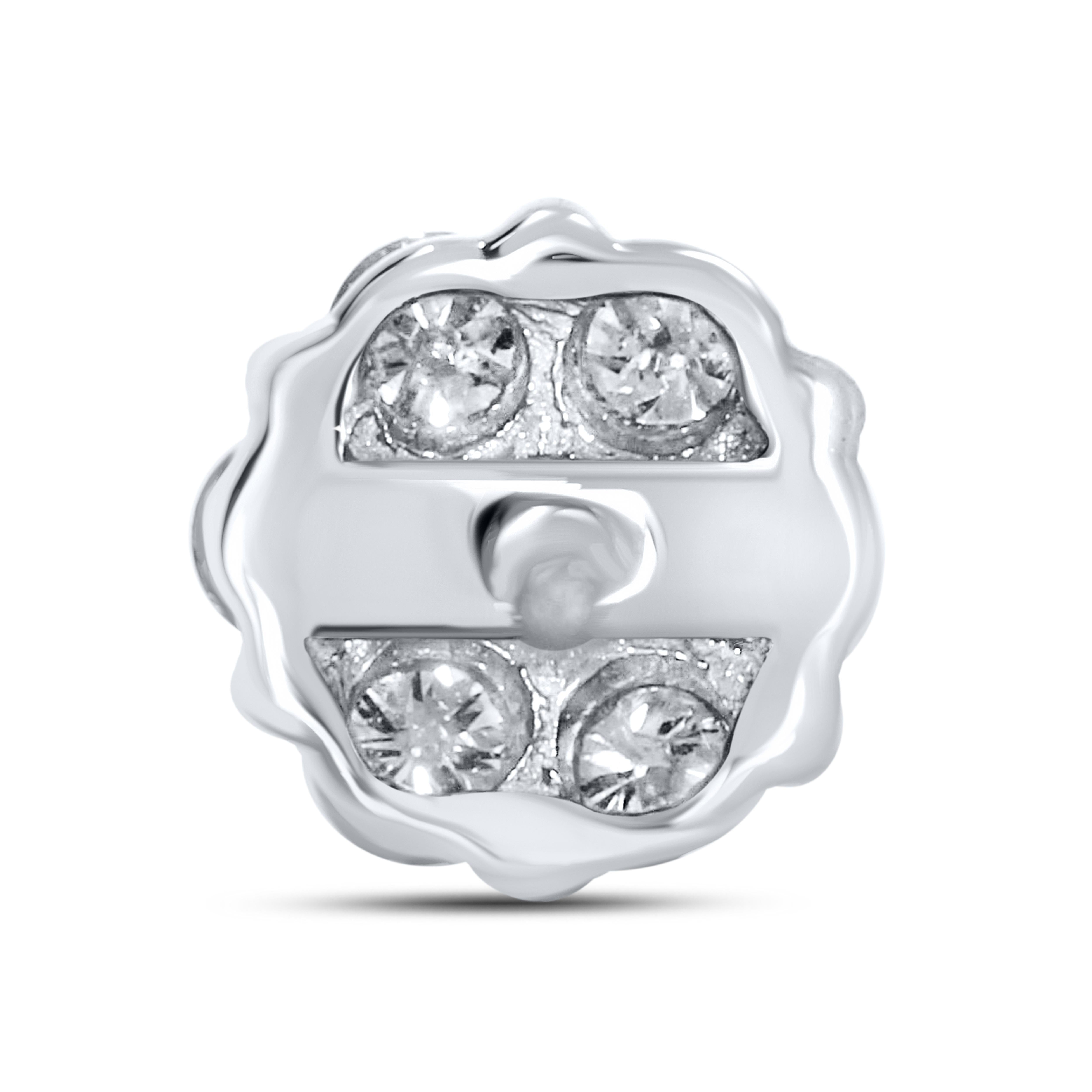 10K WHITE GOLD 0.48 CTW FLOWER DIAMOND EARRINGS