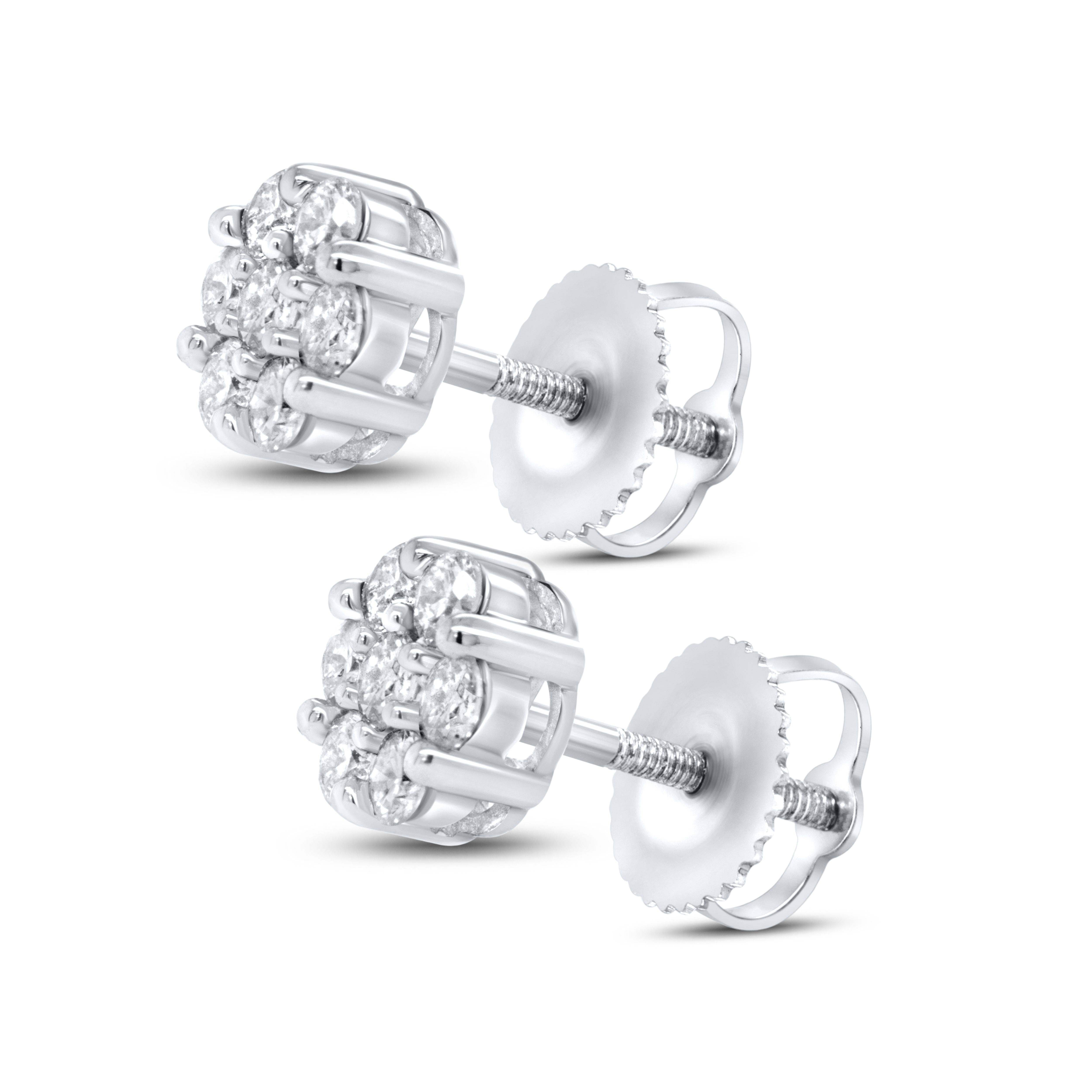 10KT WHITE GOLD 0.48 DIAMOND EARRINGS