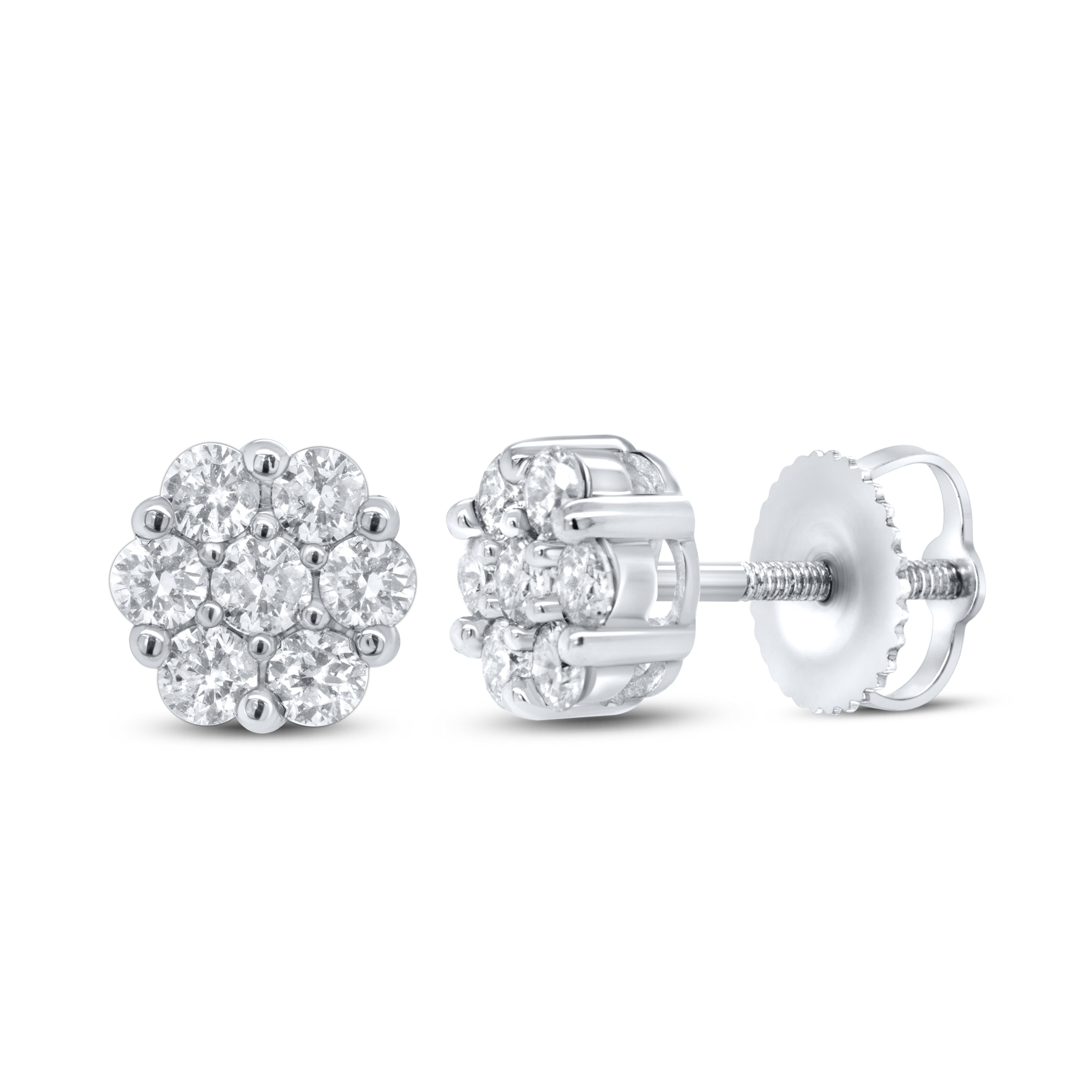 10KT WHITE GOLD 0.48 DIAMOND EARRINGS