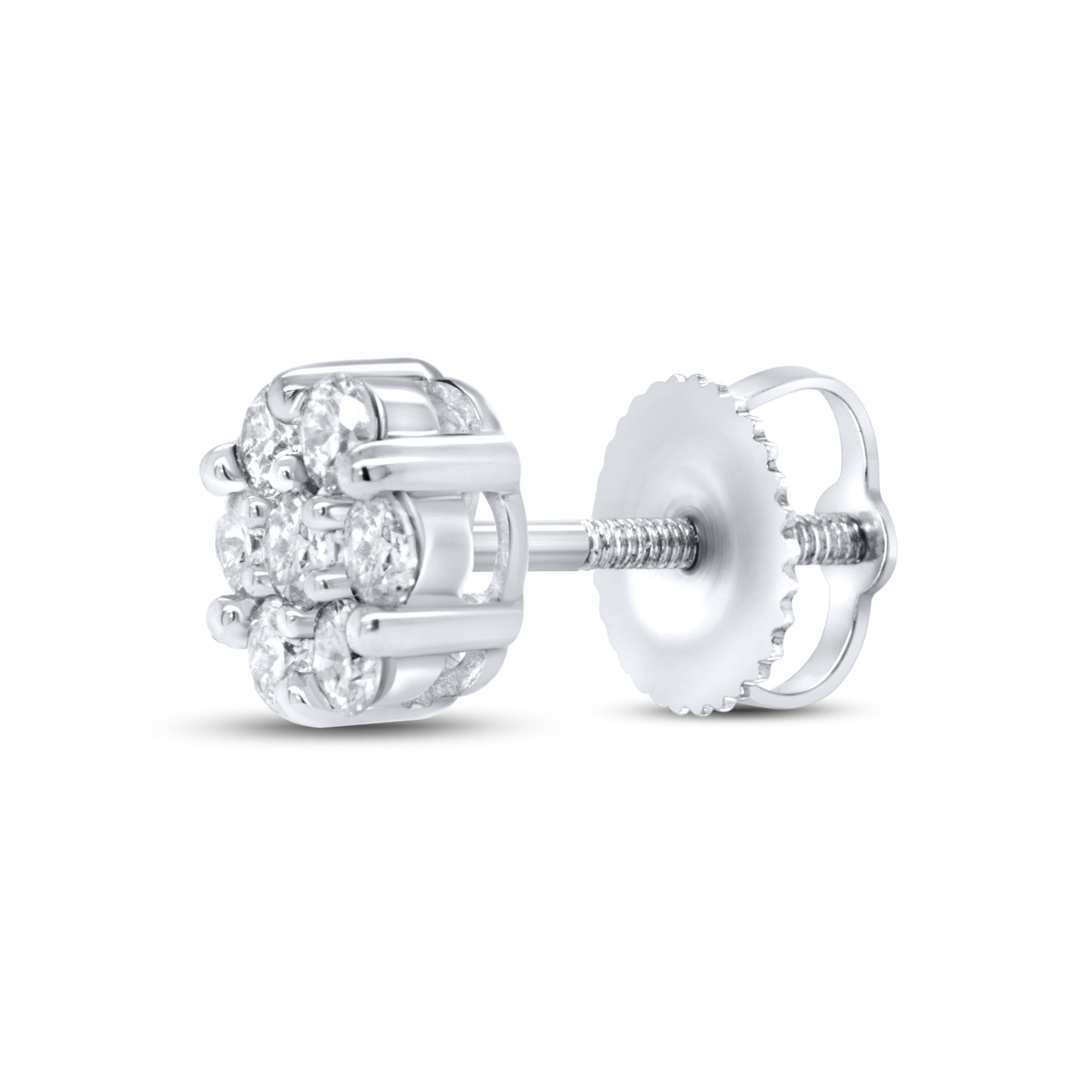 10KT WHITE GOLD 0.48 DIAMOND EARRINGS