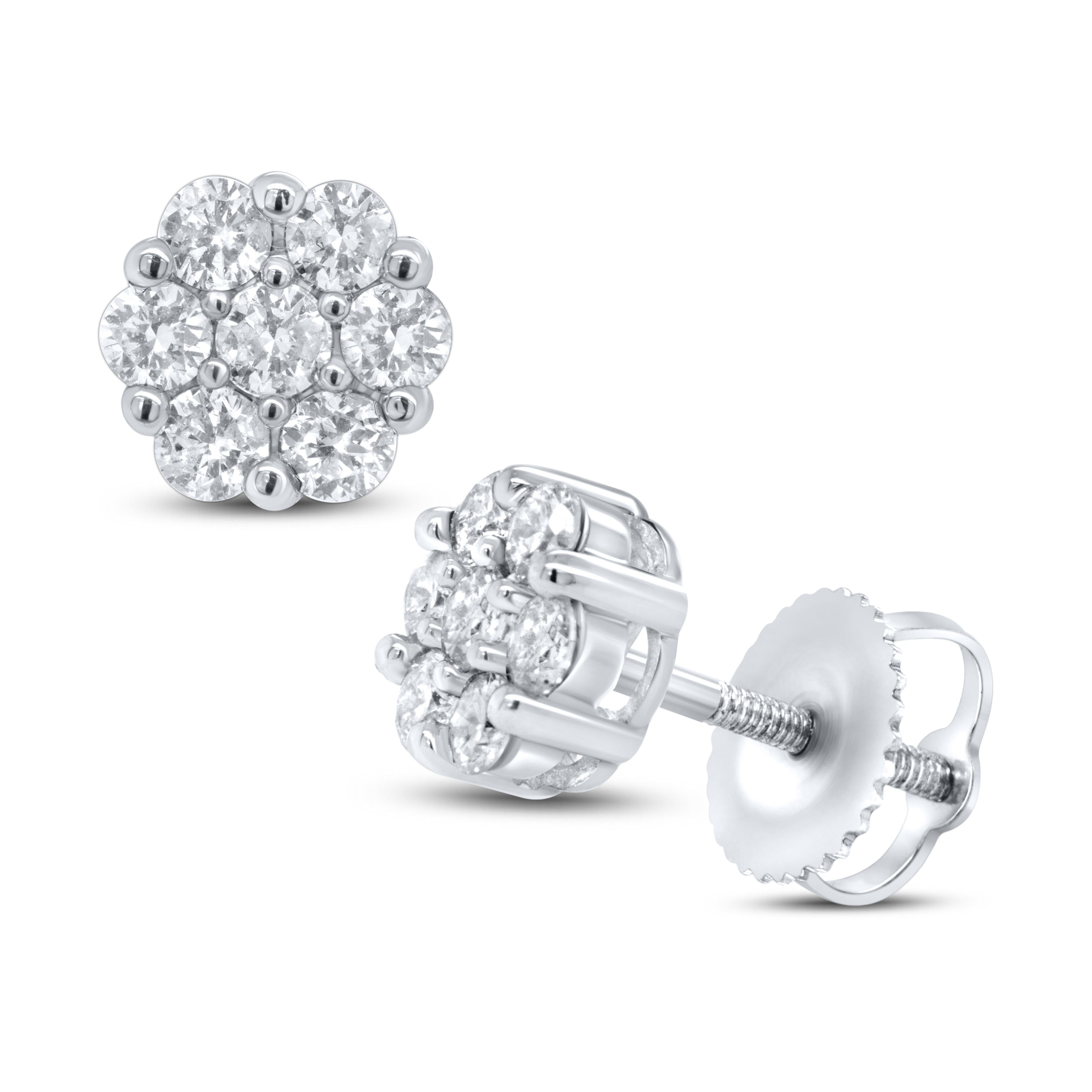 10KT WHITE GOLD 0.48 DIAMOND EARRINGS