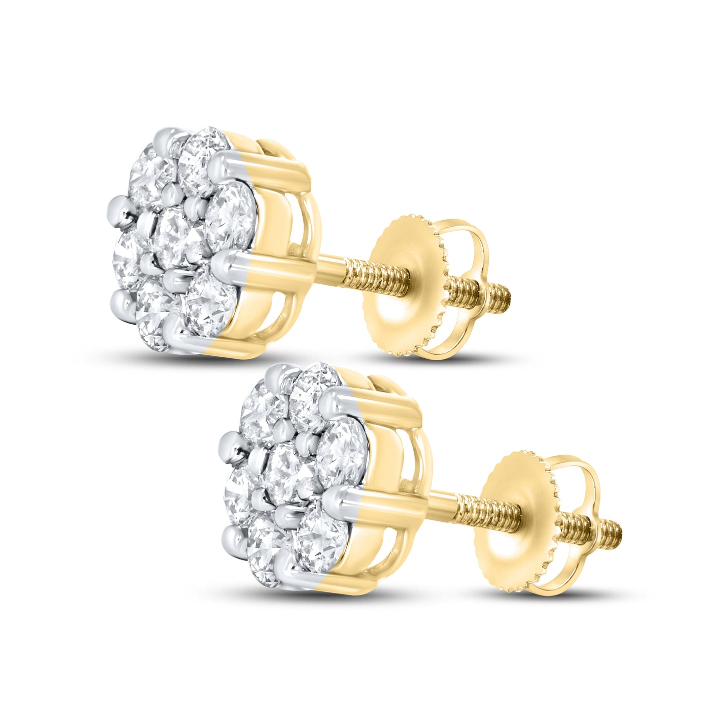 10KT YELLOW GOLD 0.79 CTW DIAMOND EARRINGS